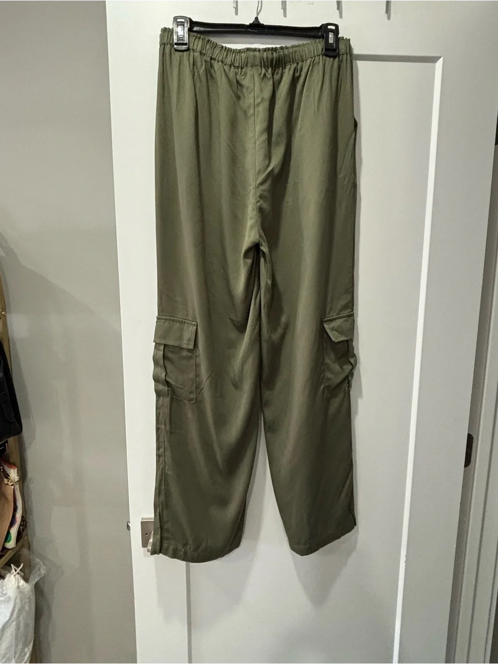 Lulu's Casually Modern Olive Green Straight Leg Cargo Pants